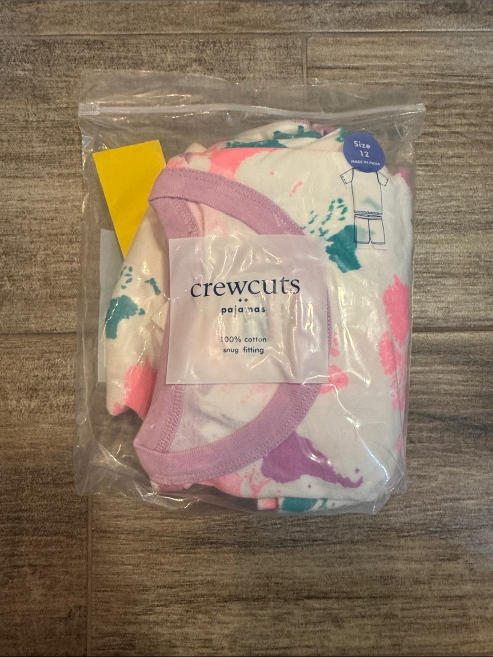 Crewcuts Tie-Dye Pajama Set in Pink, Teal & Lavender Trim